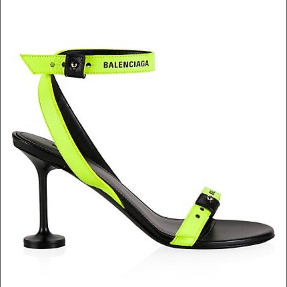 Balenciaga fluo yellow heels